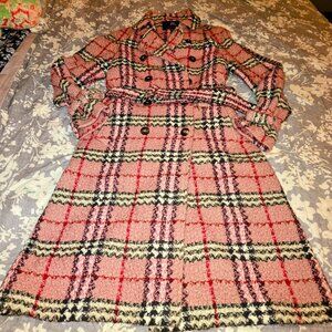 Women's Burberry Vintage pink plaid trench coat